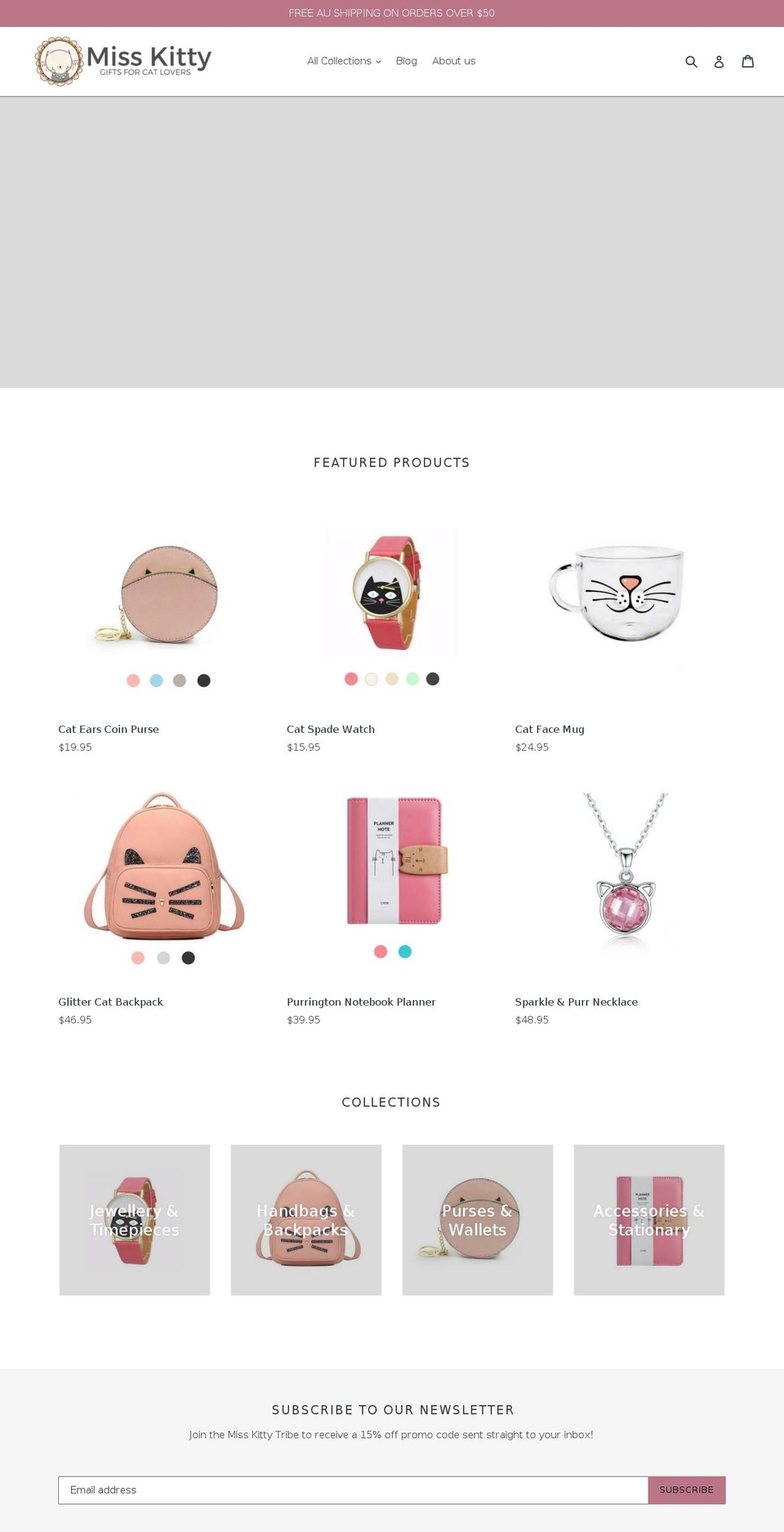 misskitty.com.au shopify website screenshot