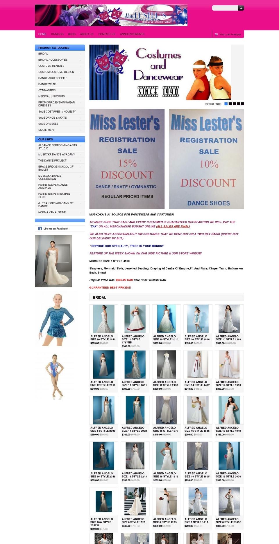 misslesters.ca shopify website screenshot