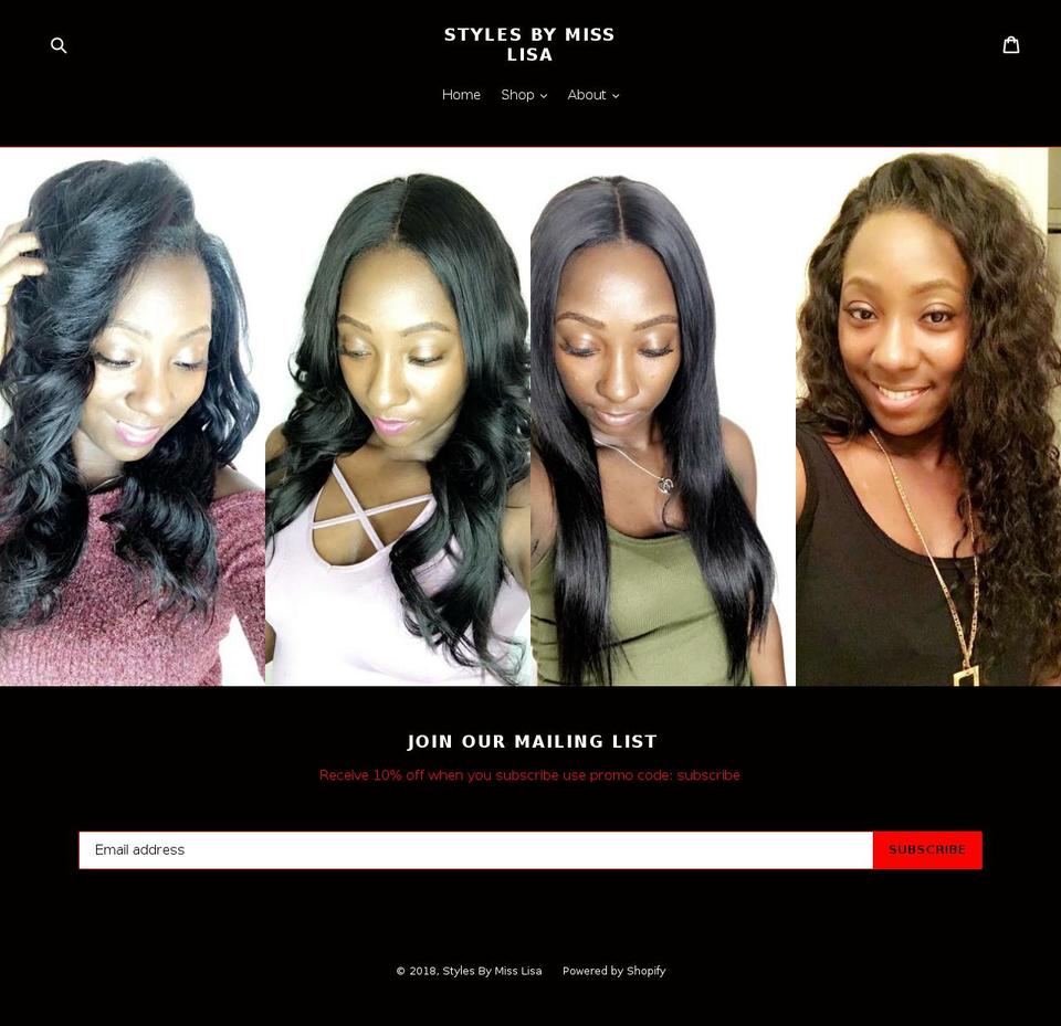 misslisawigs.com shopify website screenshot