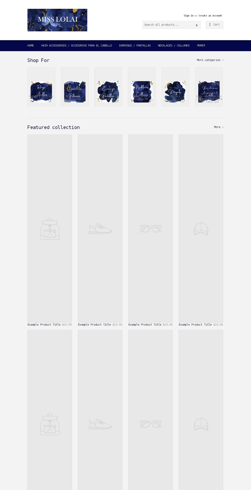 misslolaiboutique.com shopify website screenshot