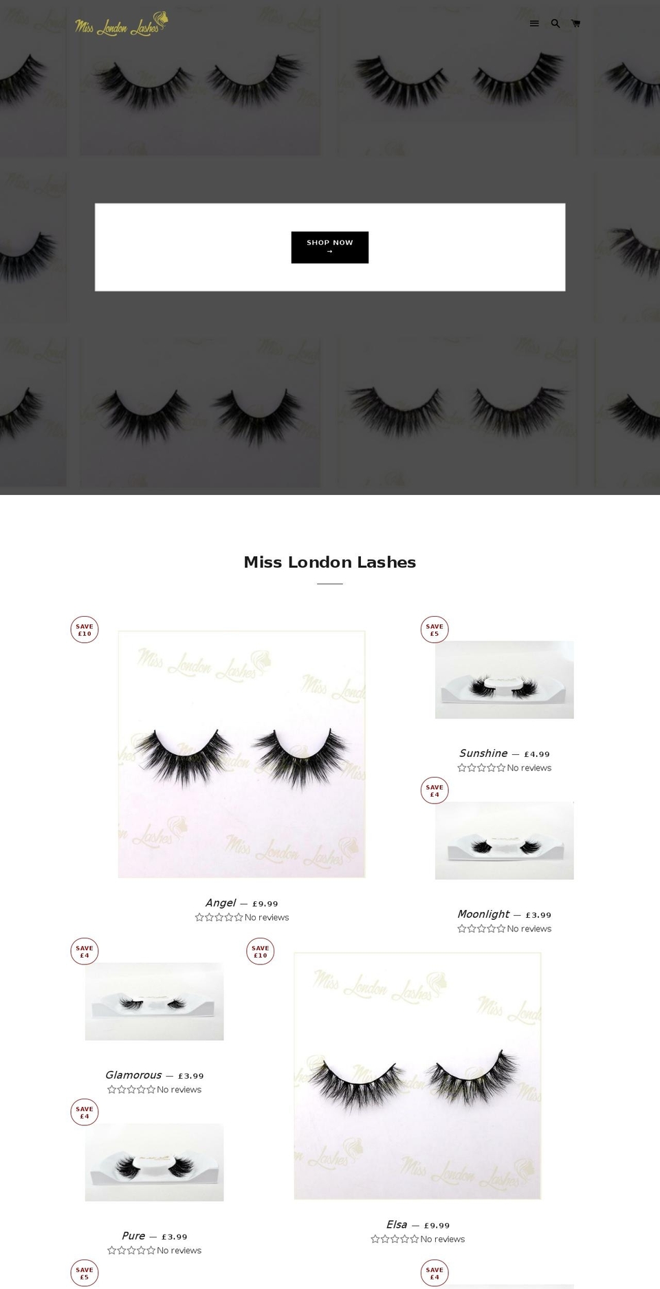 misslondonshop.com — Shopify storefront screenshot