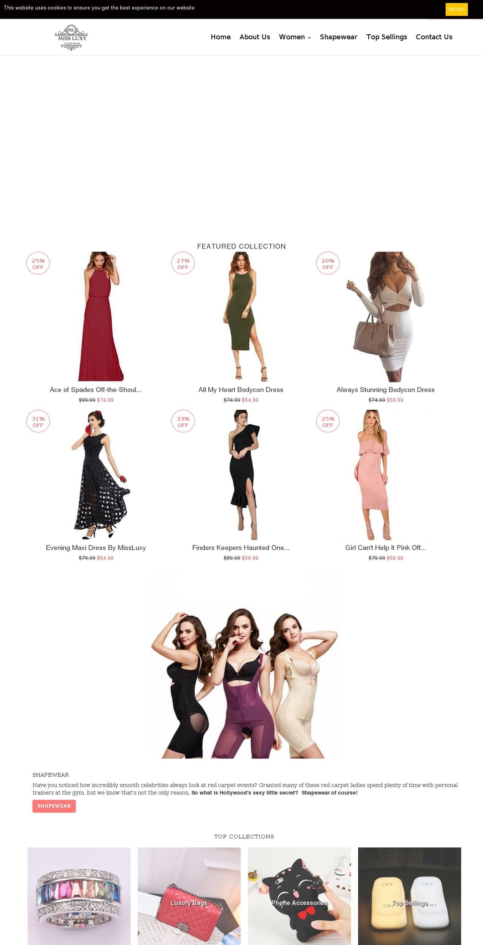 missluxy.com — Shopify storefront screenshot