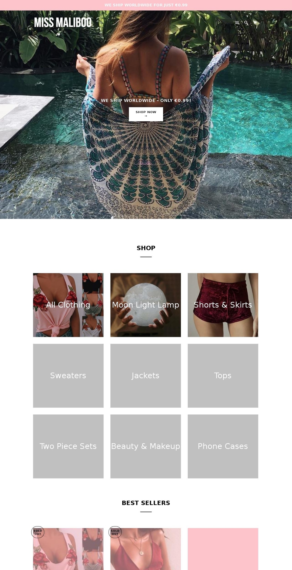 missmaliboo.com shopify website screenshot