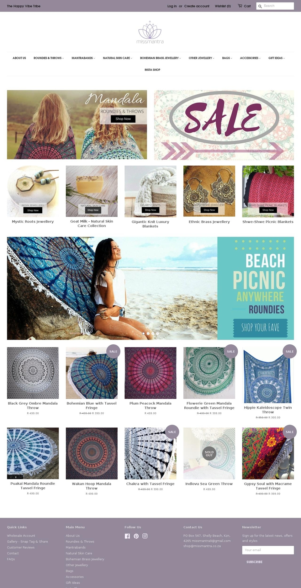 missmantra.com shopify website screenshot