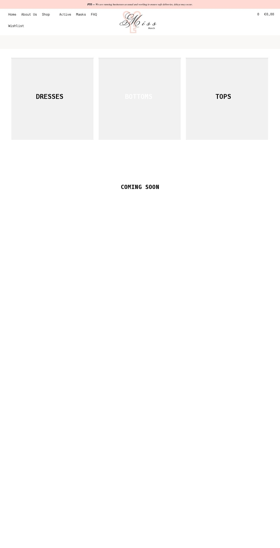 missmarchofficial.com shopify website screenshot
