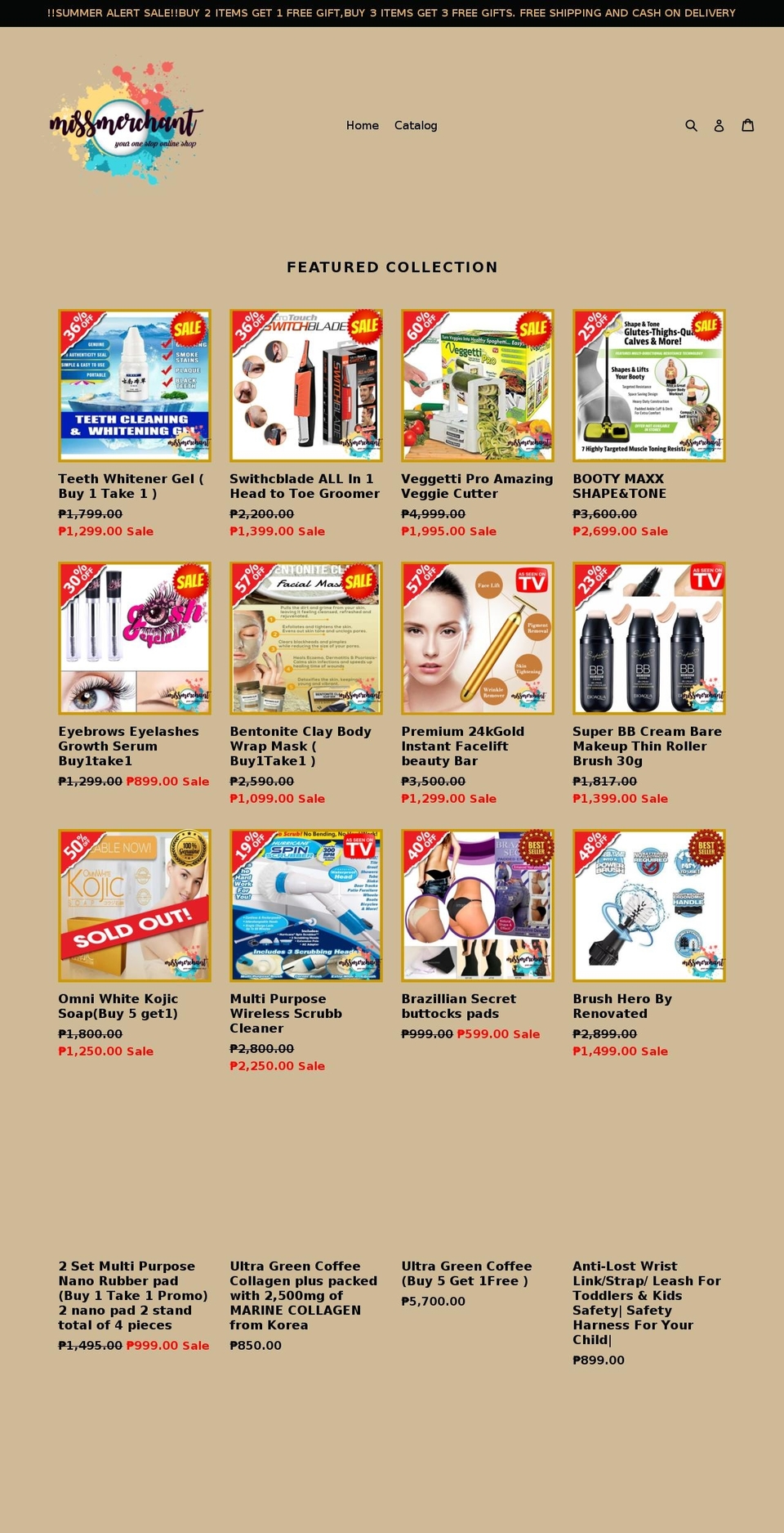 missmerchant.com — Shopify storefront screenshot