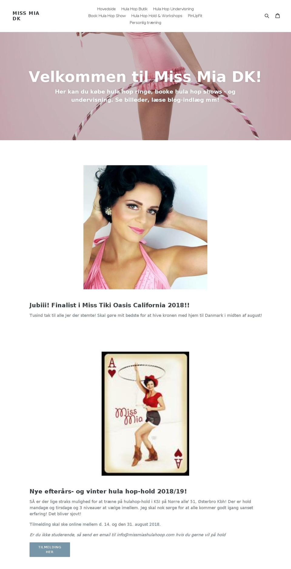 missmiashulahoop.com — Shopify storefront screenshot