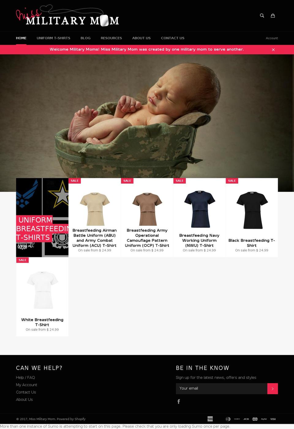 missmilitarymom.com shopify website screenshot