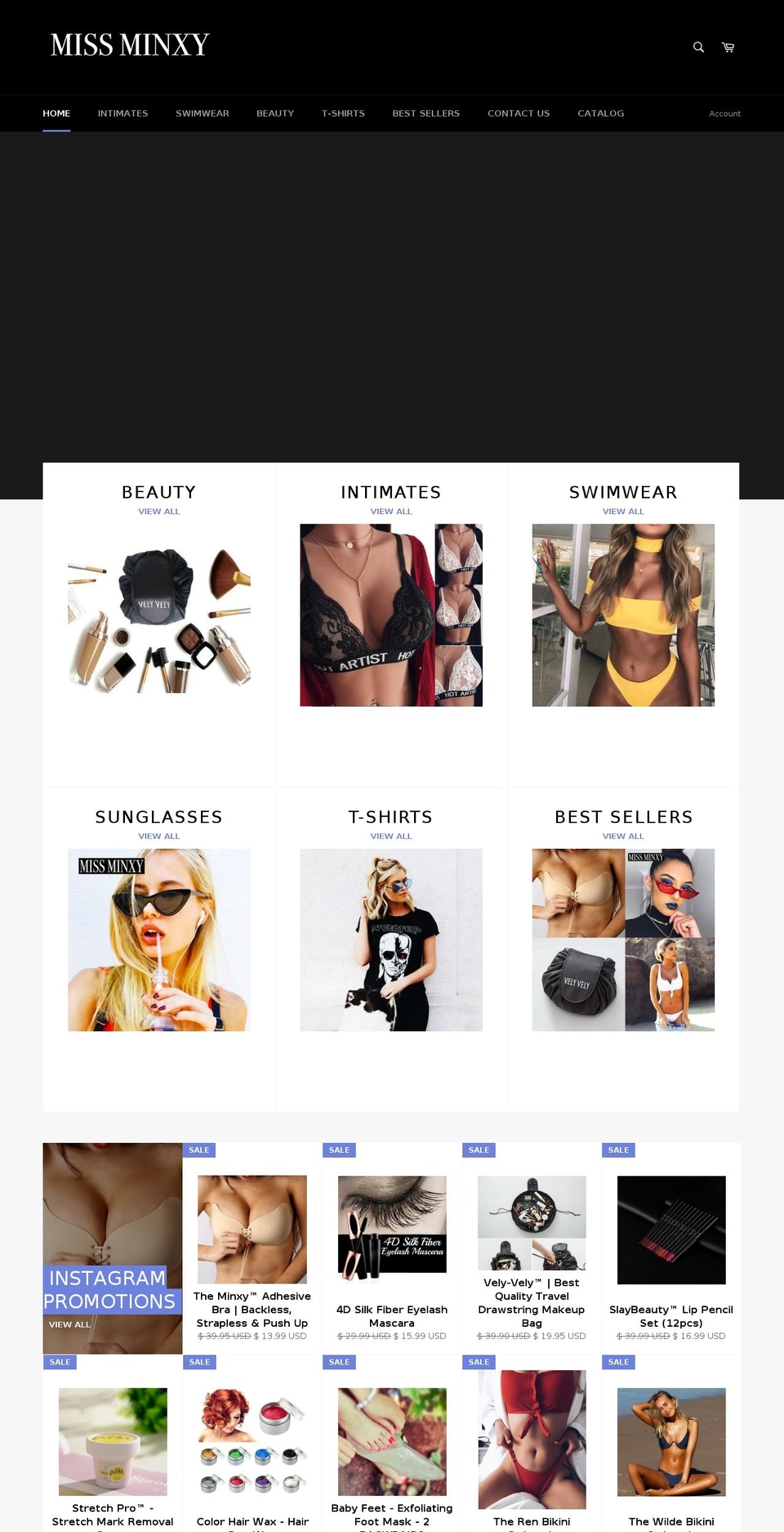 missminxy.com — Shopify storefront screenshot