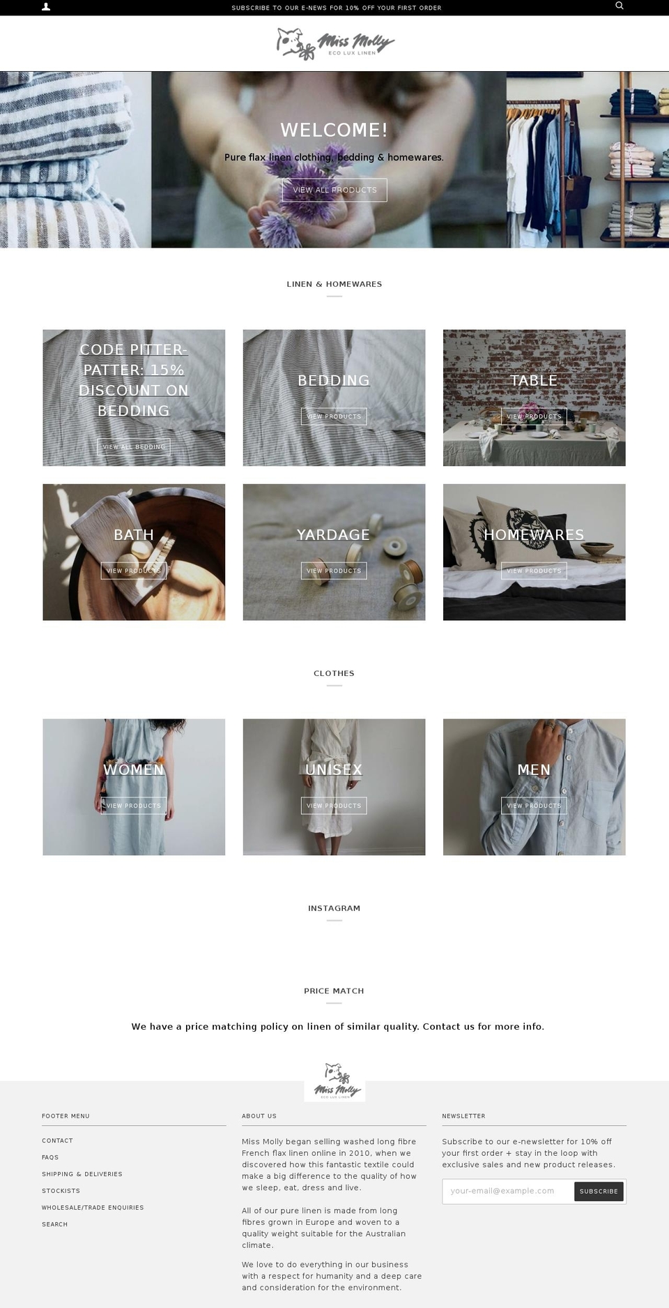 missmolly.com.au shopify website screenshot