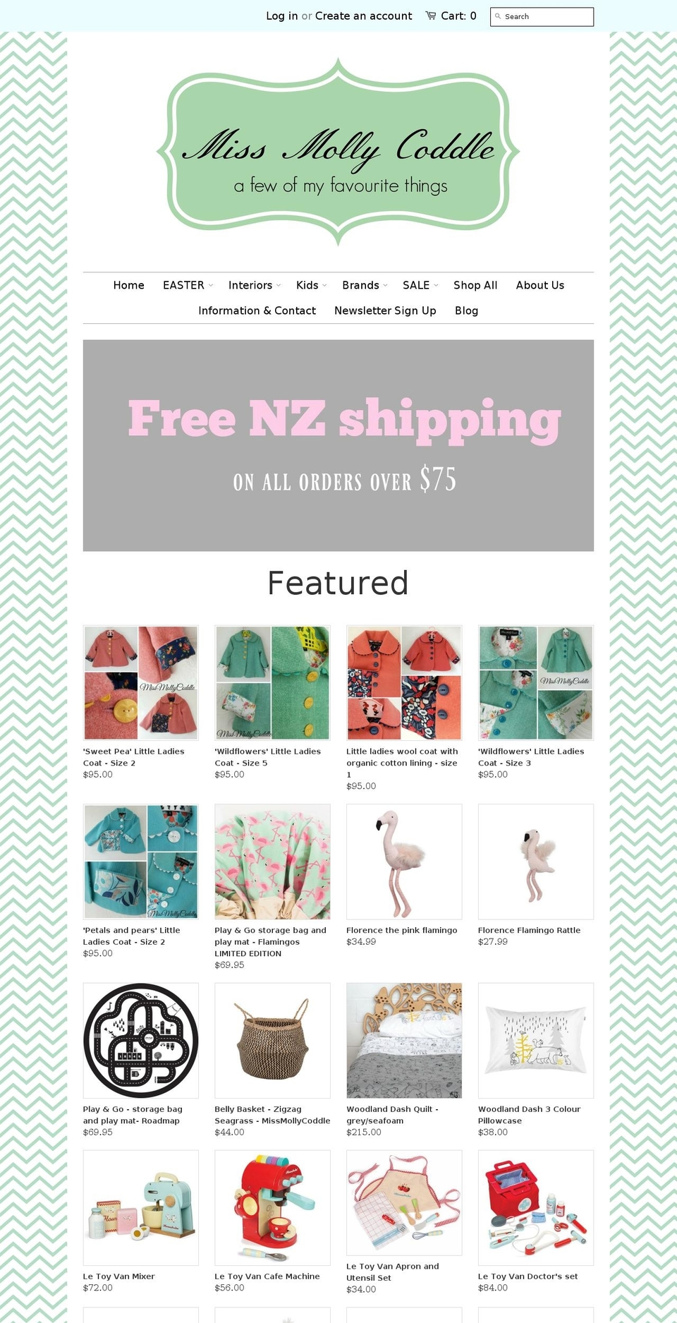 missmollycoddle.com shopify website screenshot