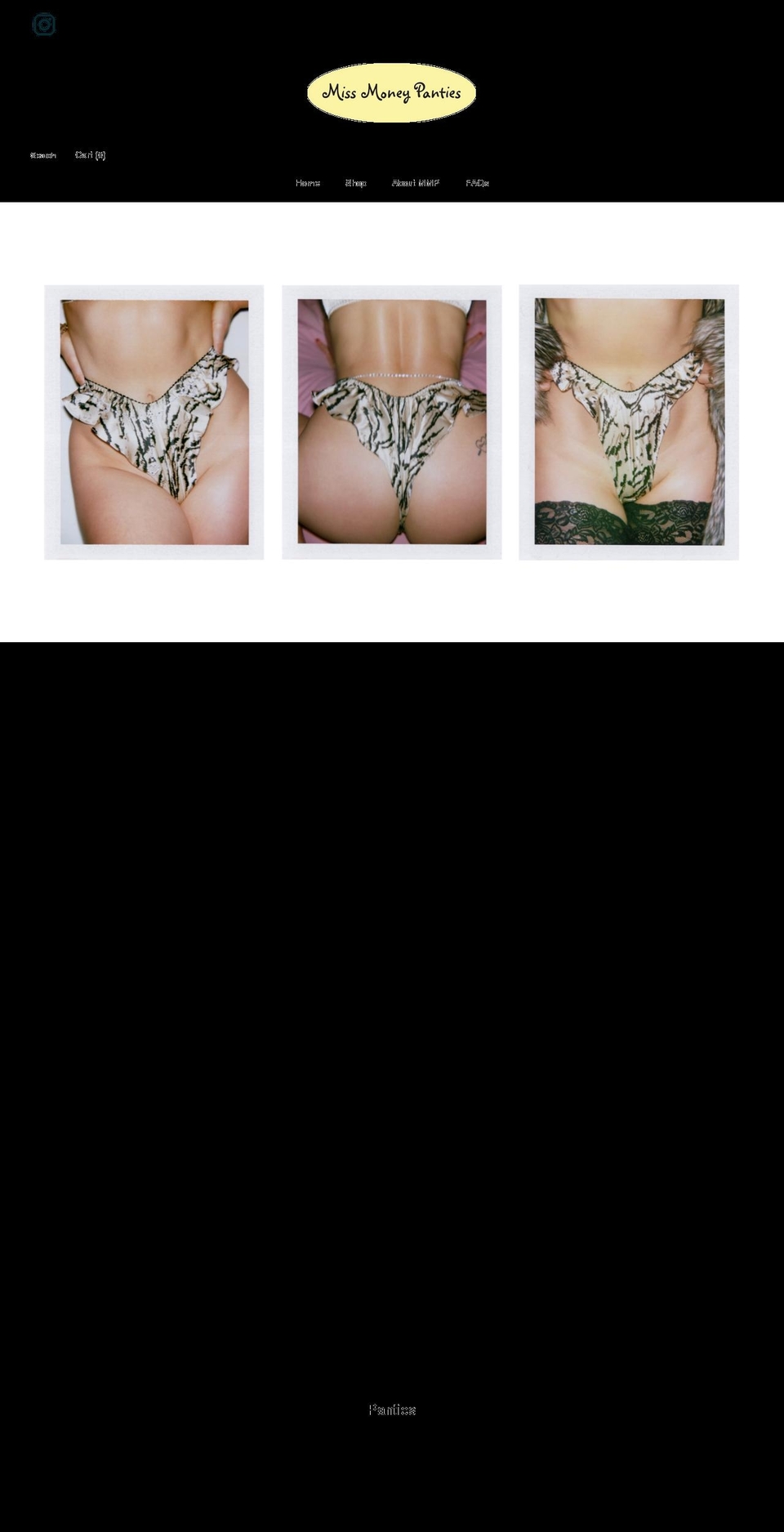 missmoneypanties.com shopify website screenshot