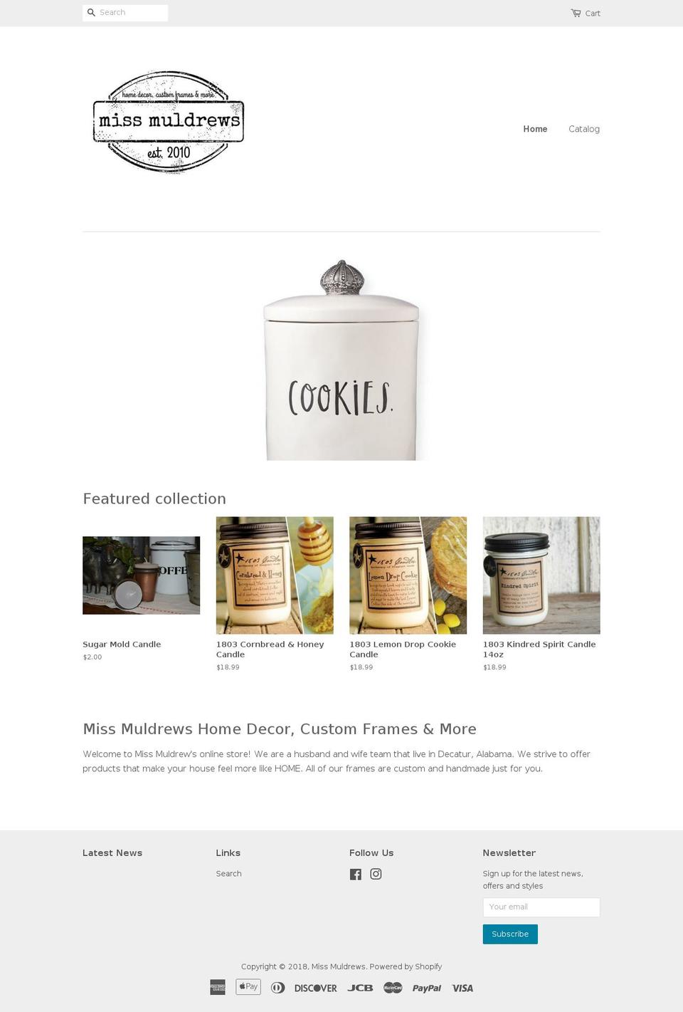 missmuldrews.com — Shopify storefront screenshot