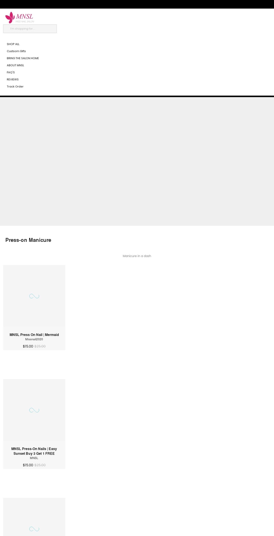 missnail2020.com shopify website screenshot