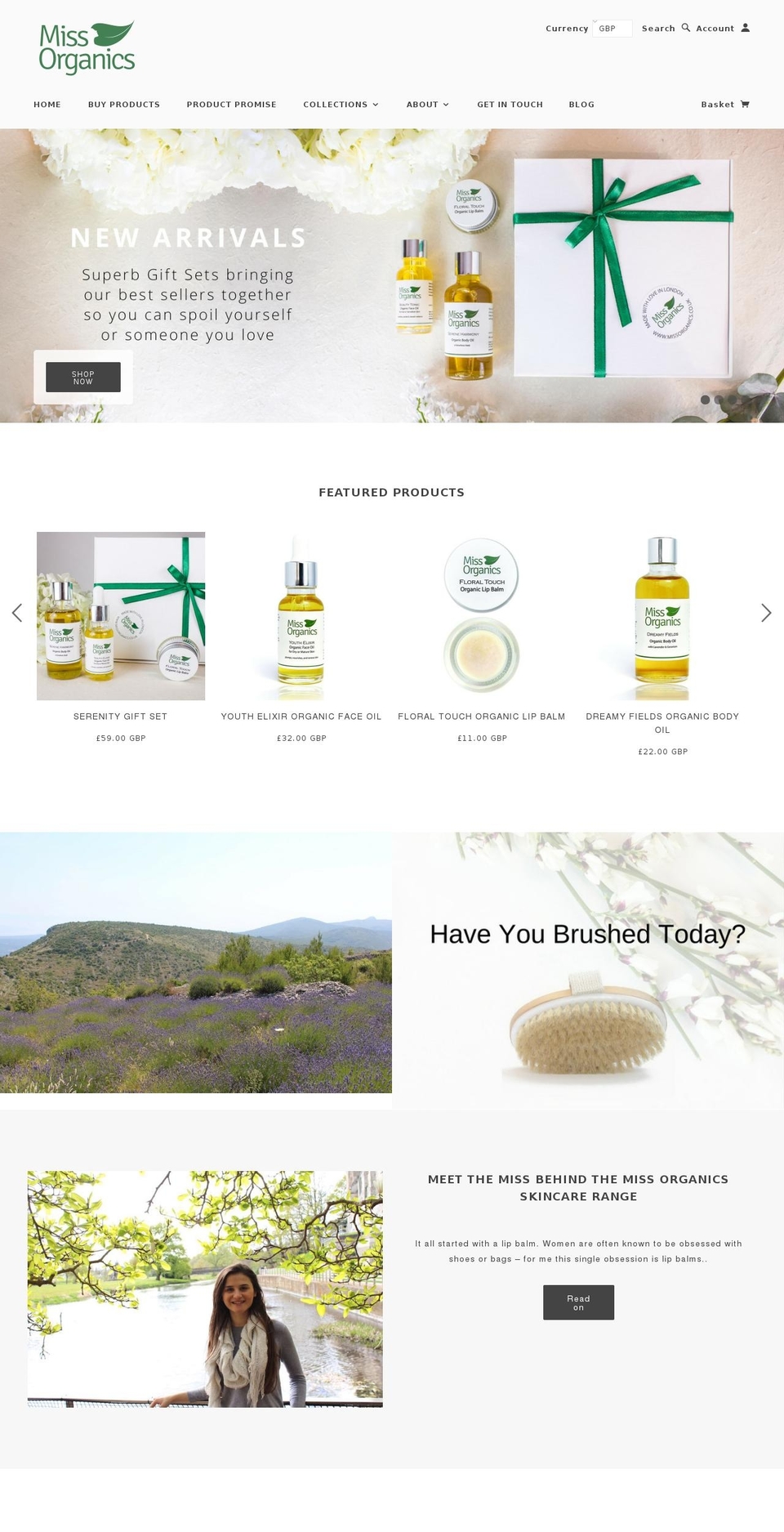 missorganics.com shopify website screenshot