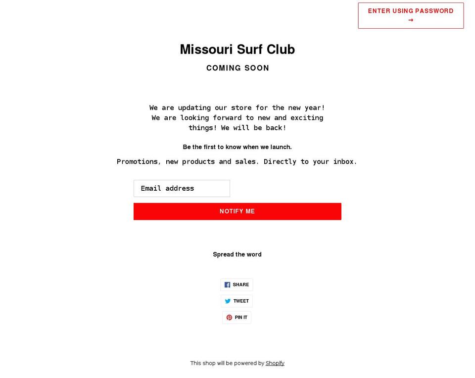 missourisurfclub.com shopify website screenshot