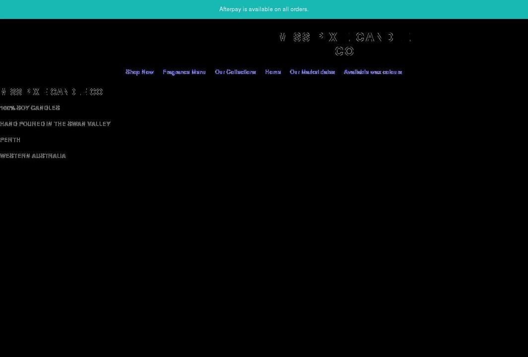 misspixiecandleco.com shopify website screenshot