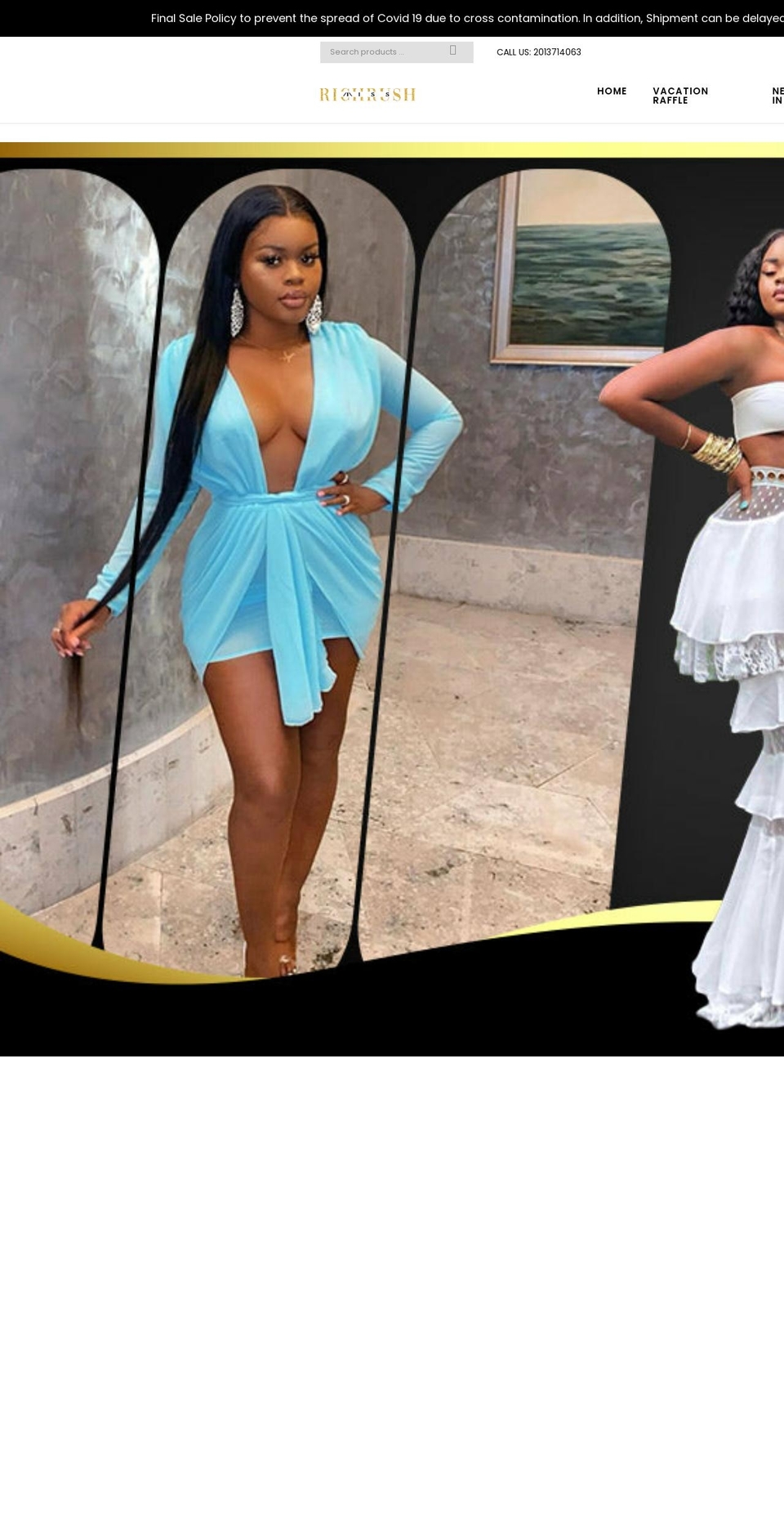 missrichrush.com shopify website screenshot