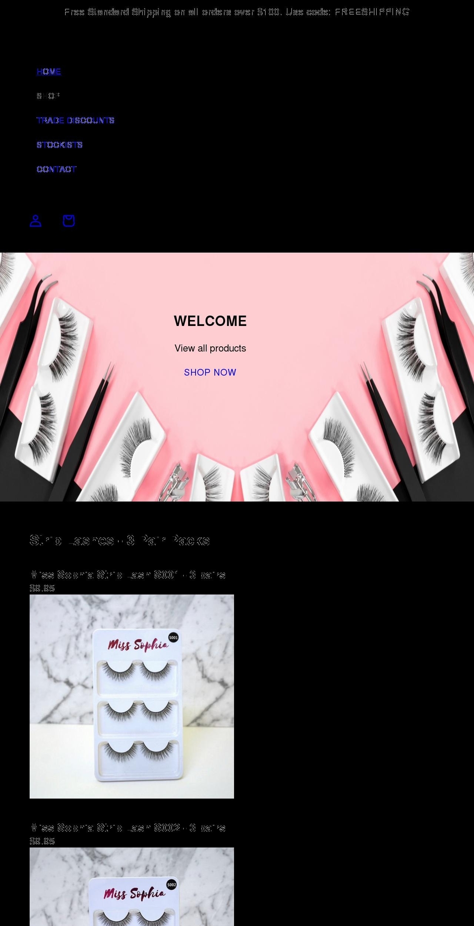 misssophia.com.au shopify website screenshot