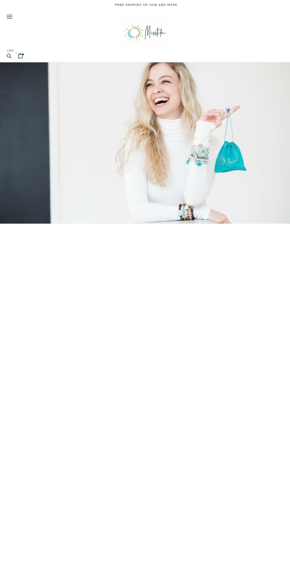 misstika.com shopify website screenshot