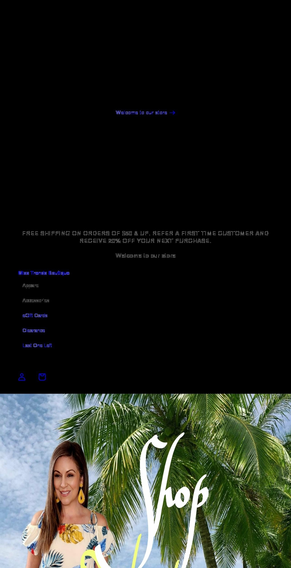 misstrendsboutique.com shopify website screenshot