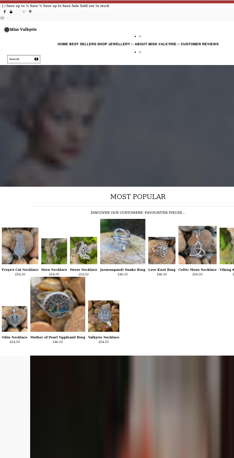 missvalkyrie.com shopify website screenshot