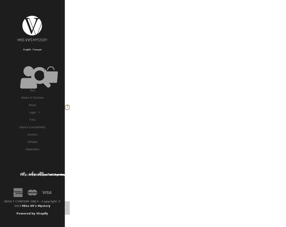 missvvmystery.com — Shopify storefront screenshot