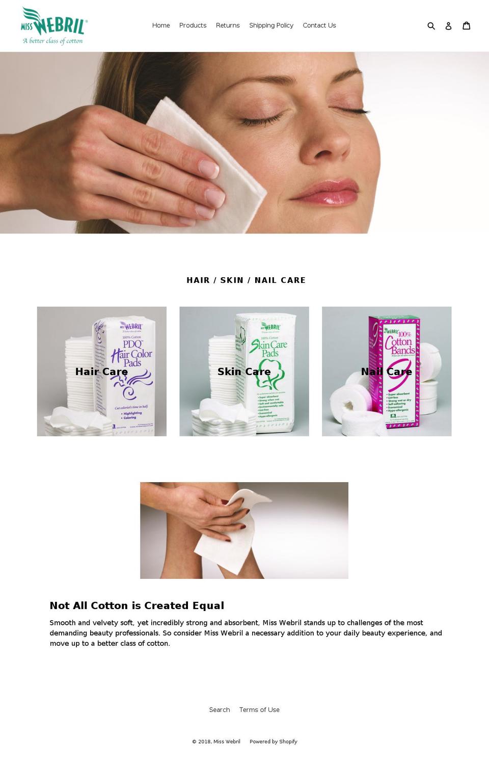 misswebril.com — Shopify storefront screenshot
