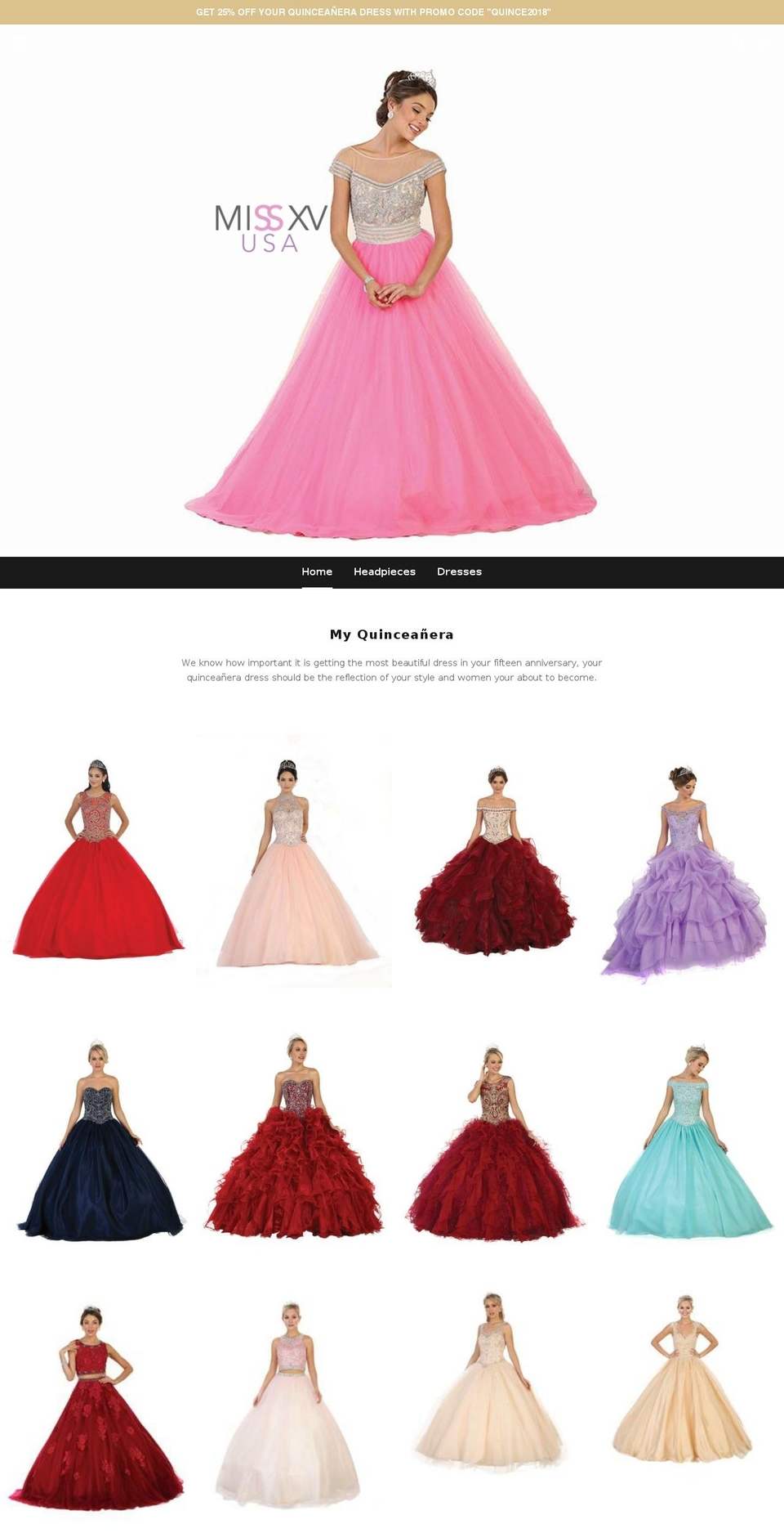 missxvusa.com — Shopify storefront screenshot