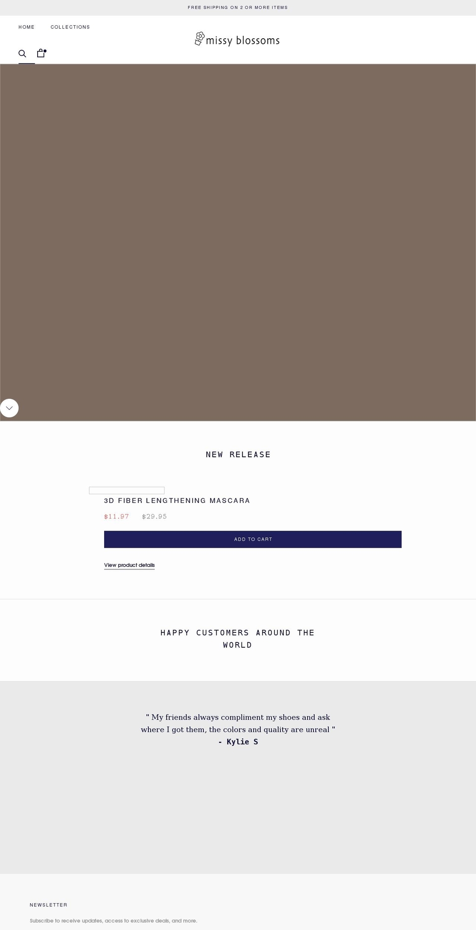 missy-blossoms.com shopify website screenshot