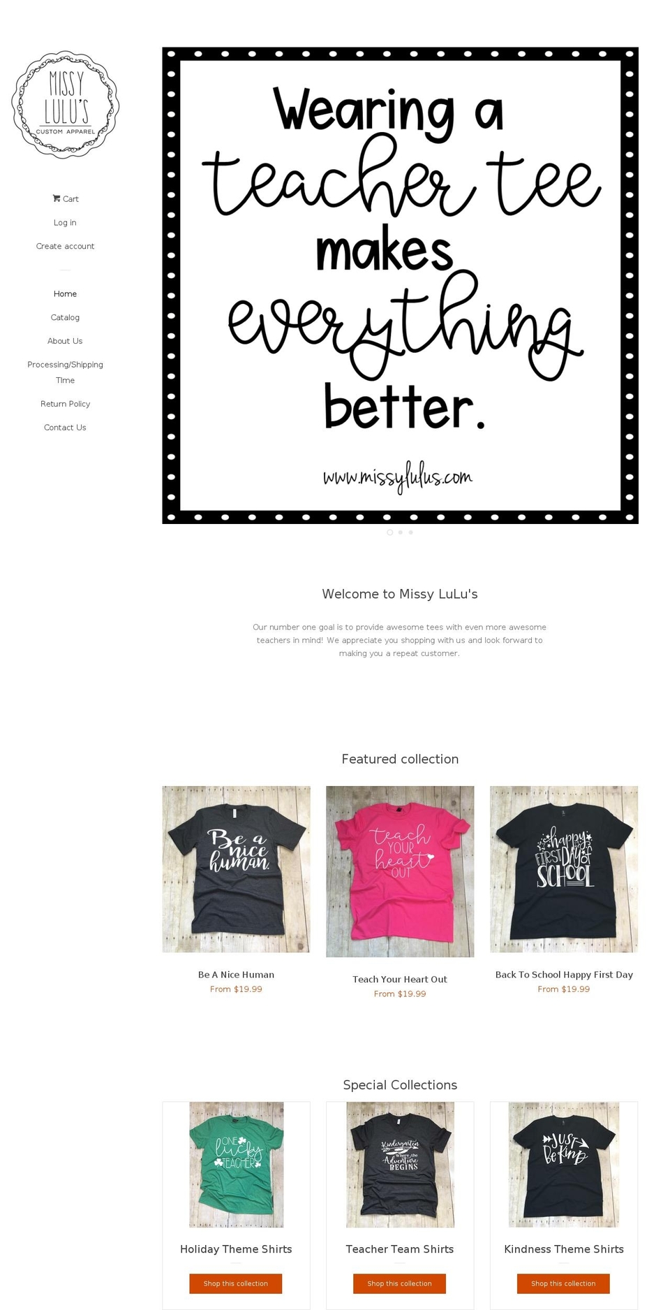 missylulus.com shopify website screenshot