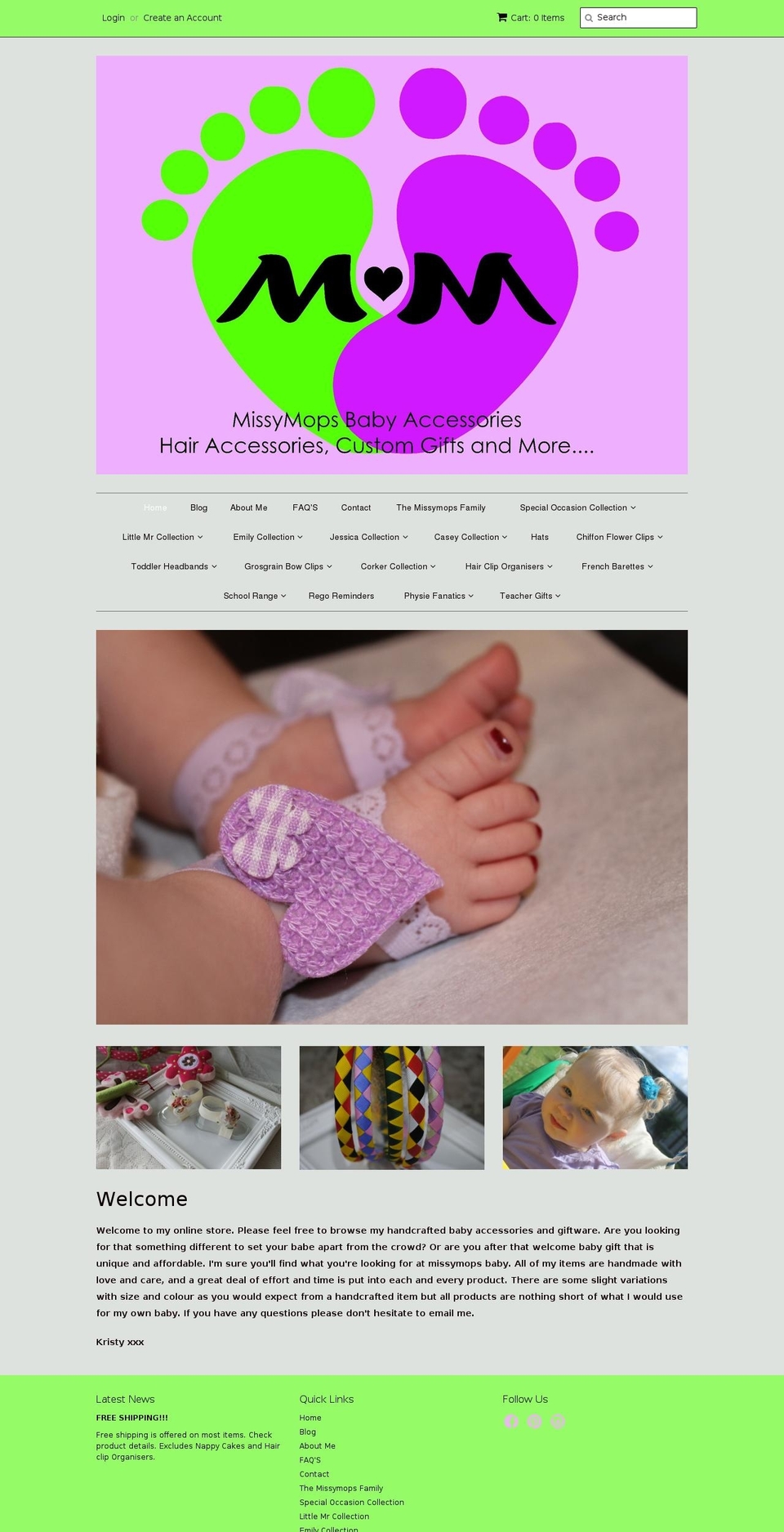 missymopsbaby.com shopify website screenshot
