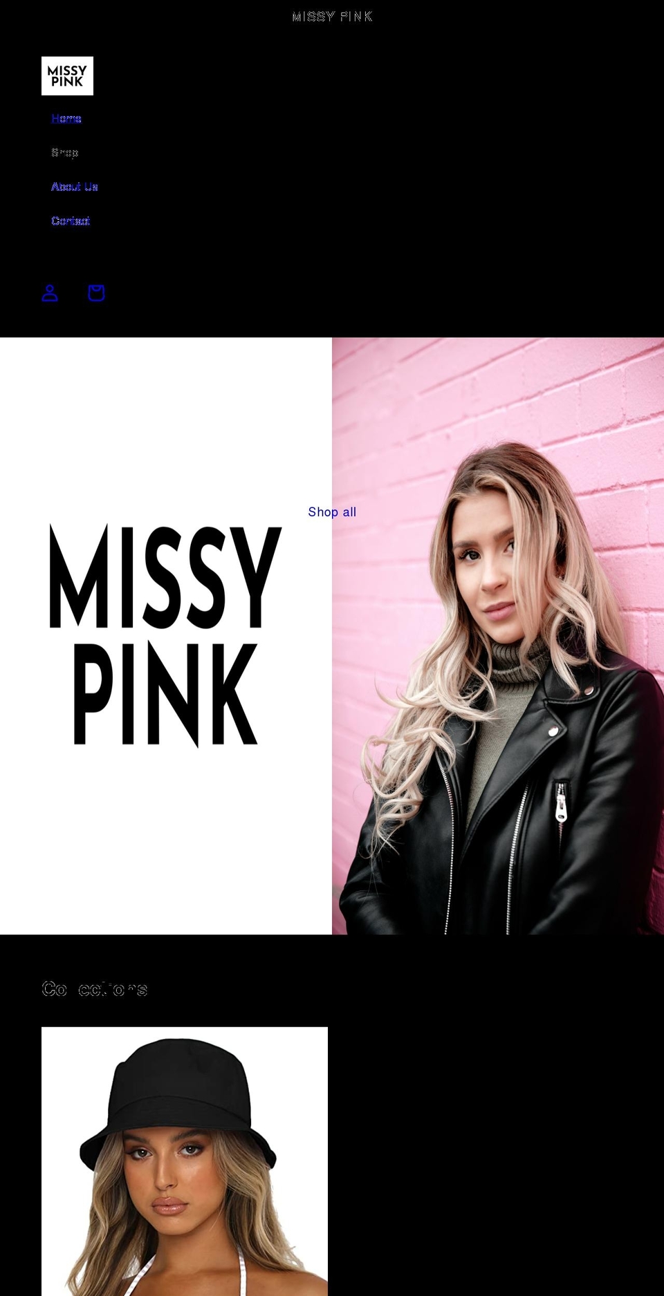 missypink.com shopify website screenshot