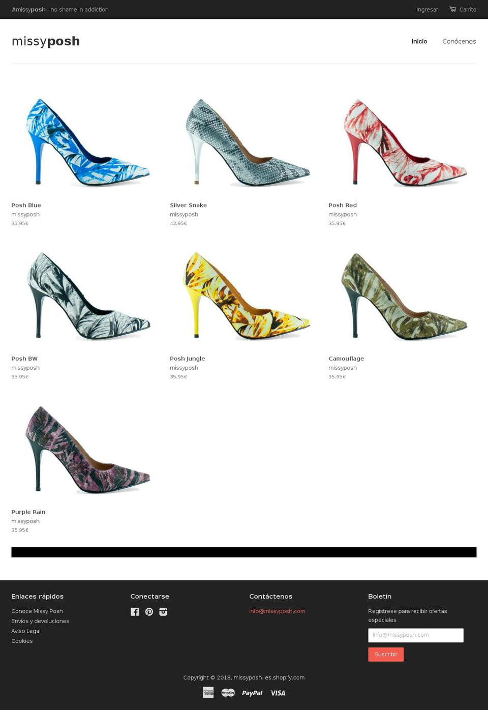 missyposh.com — Shopify storefront screenshot