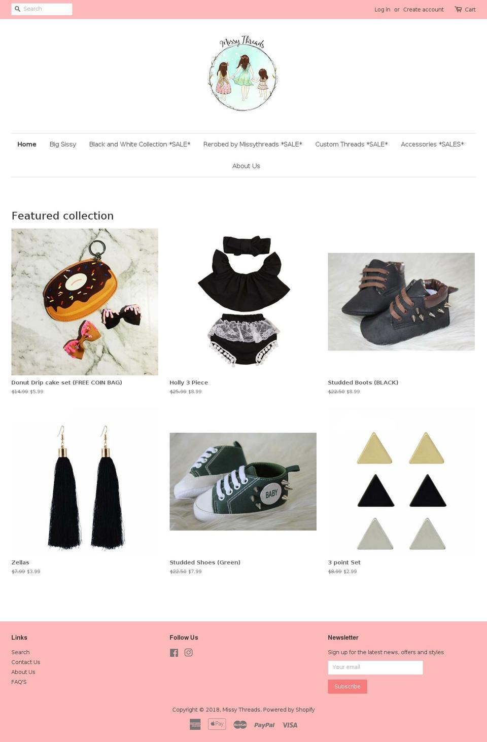 missythreads.com shopify website screenshot