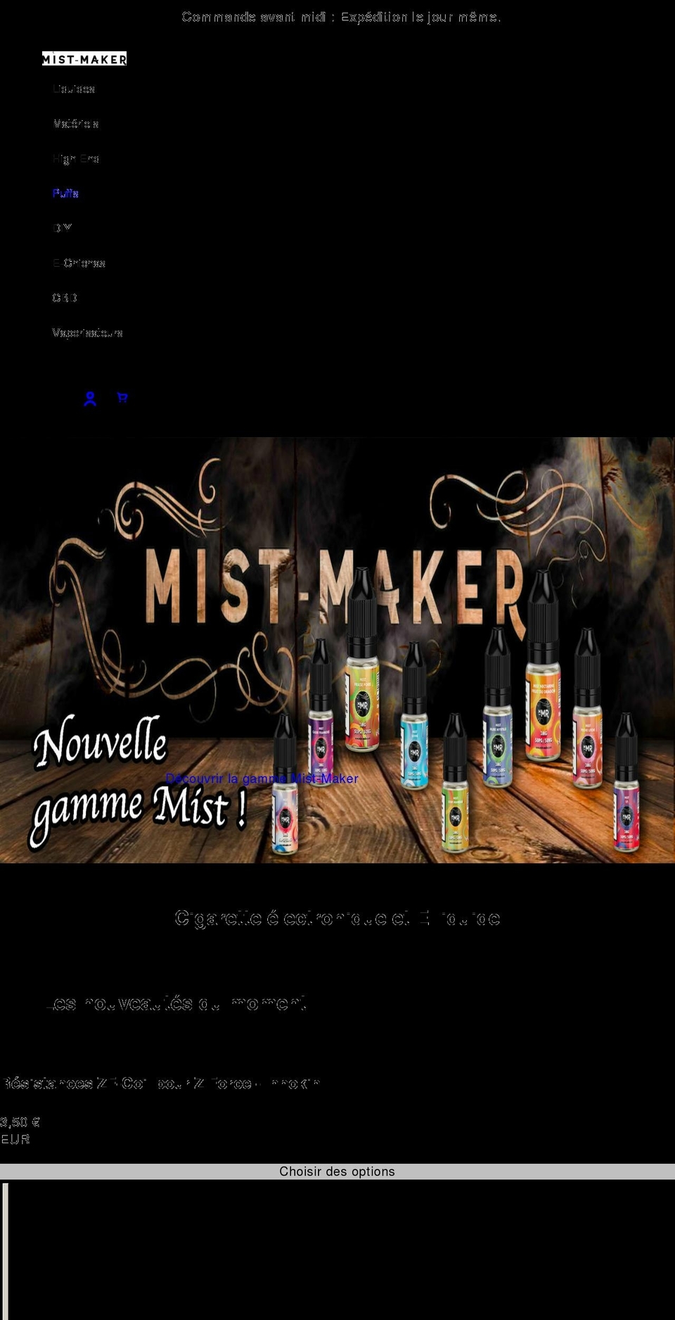 mist-maker.com shopify website screenshot