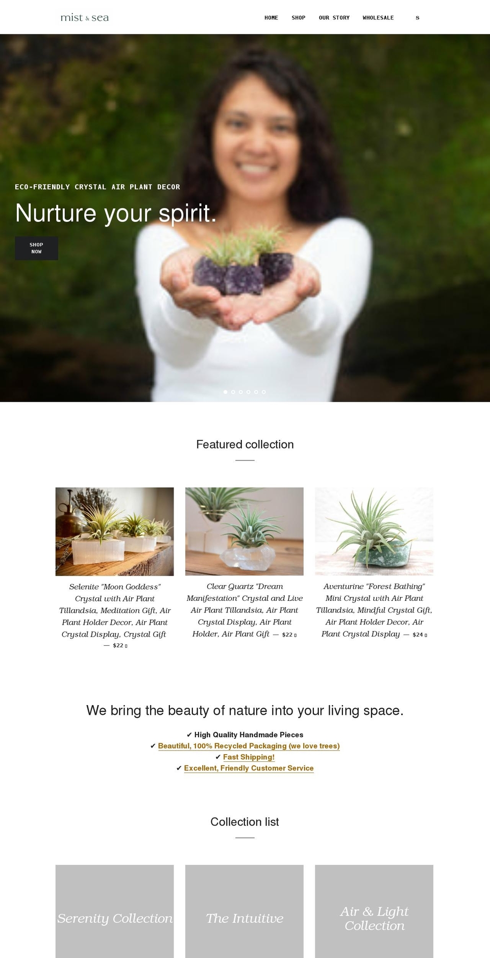 mistandsea.com shopify website screenshot