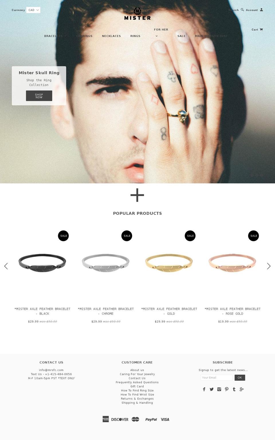 mister-ca.myshopify.com shopify website screenshot