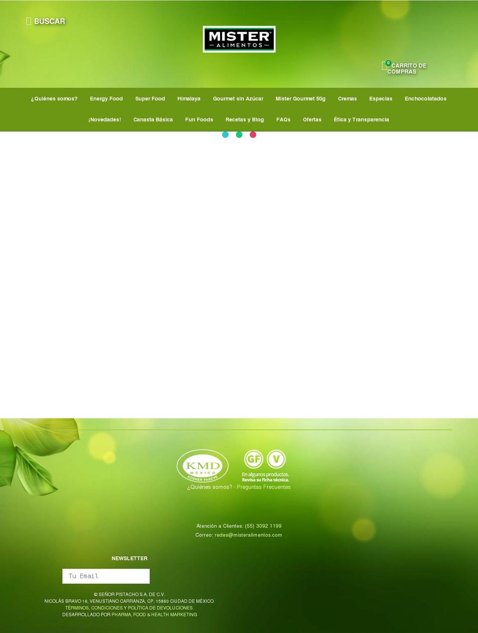 misteralimentos.com — Shopify storefront screenshot