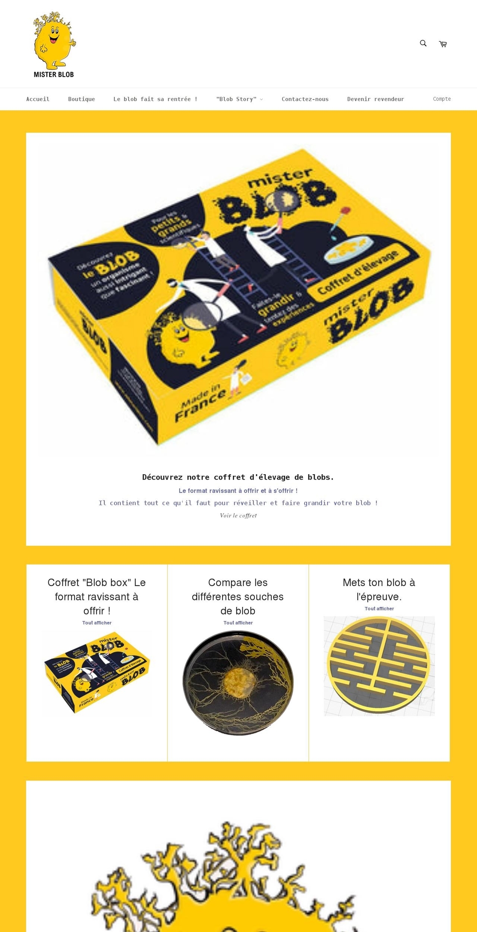 misterblob.com shopify website screenshot