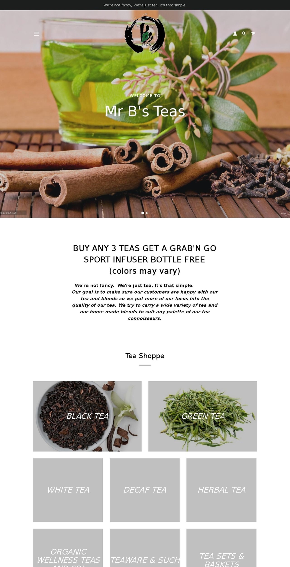 misterbsteas.com — Shopify storefront screenshot