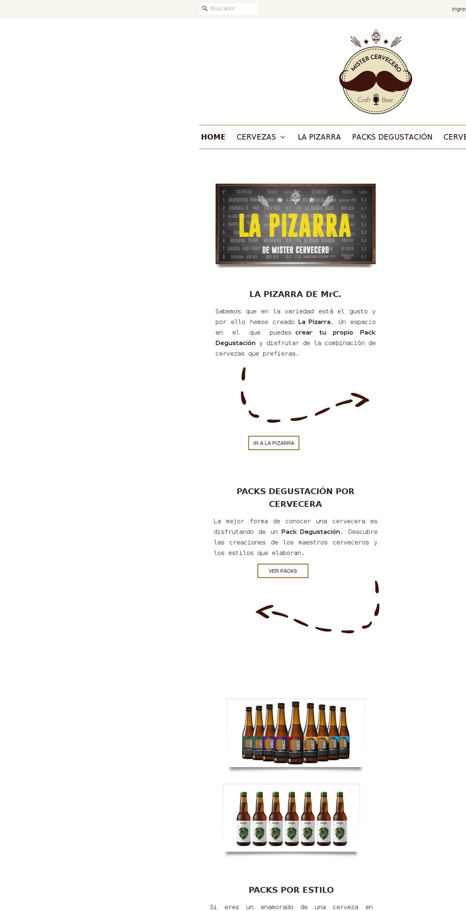 Mister Cervecero Shopify theme site example mistercervecero.com