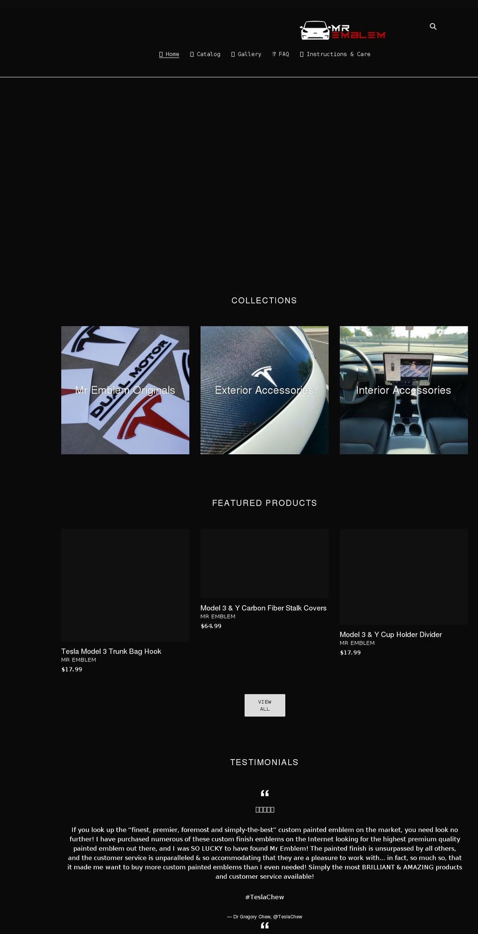 misteremblem.com shopify website screenshot