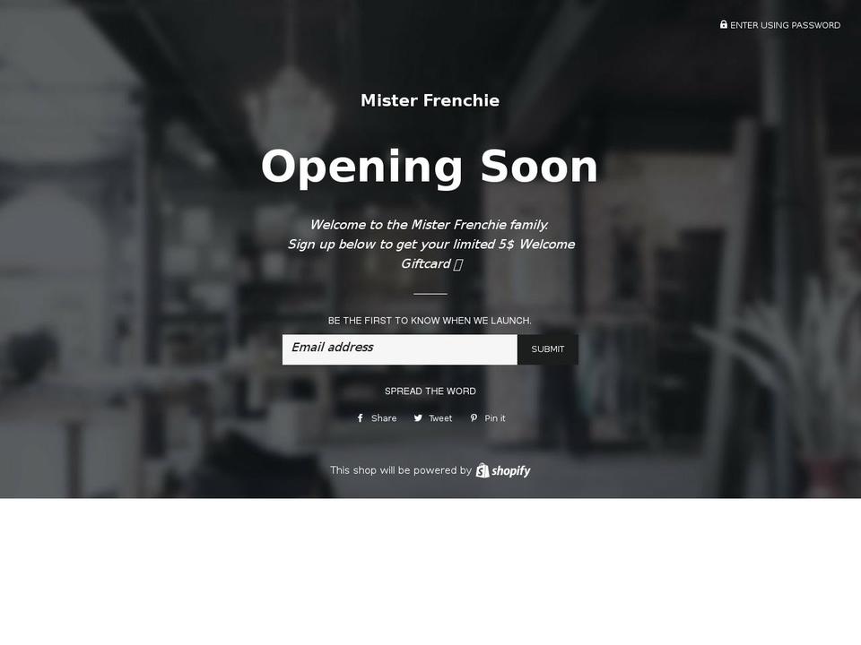misterfrenchie.com — Shopify storefront screenshot