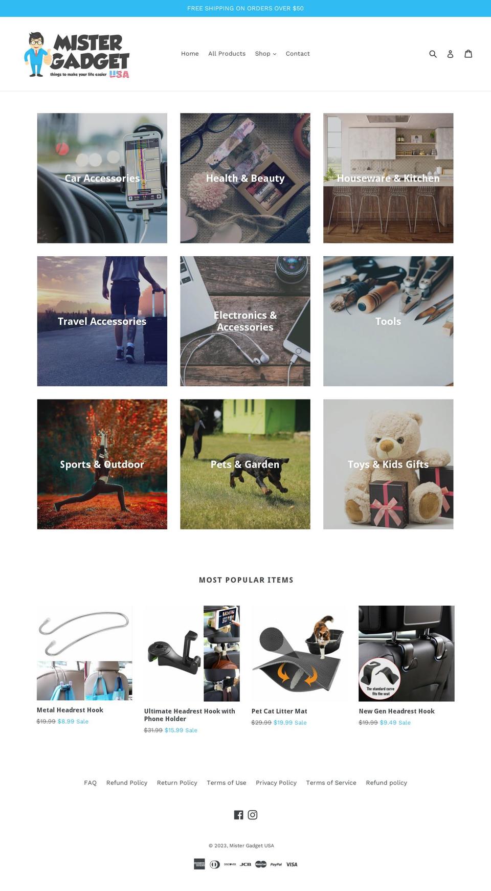 mistergadgetusa.com — Shopify storefront screenshot
