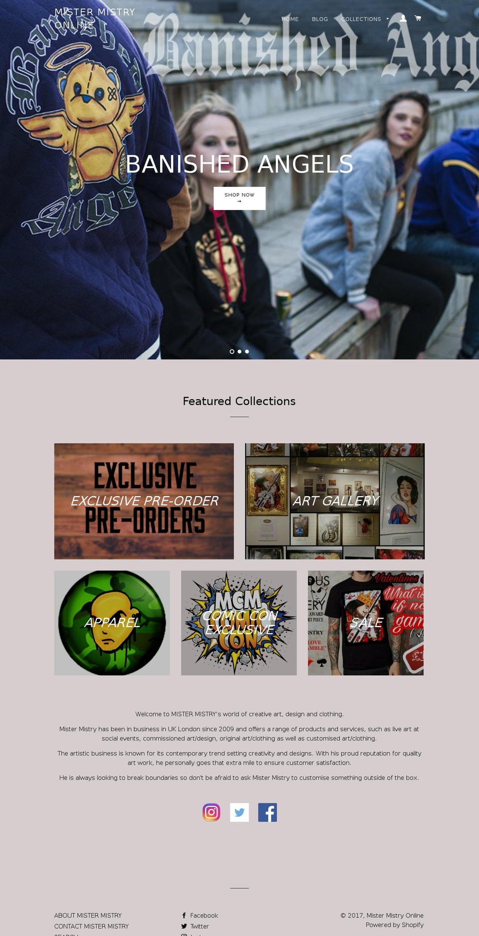 mistermistry.com shopify website screenshot