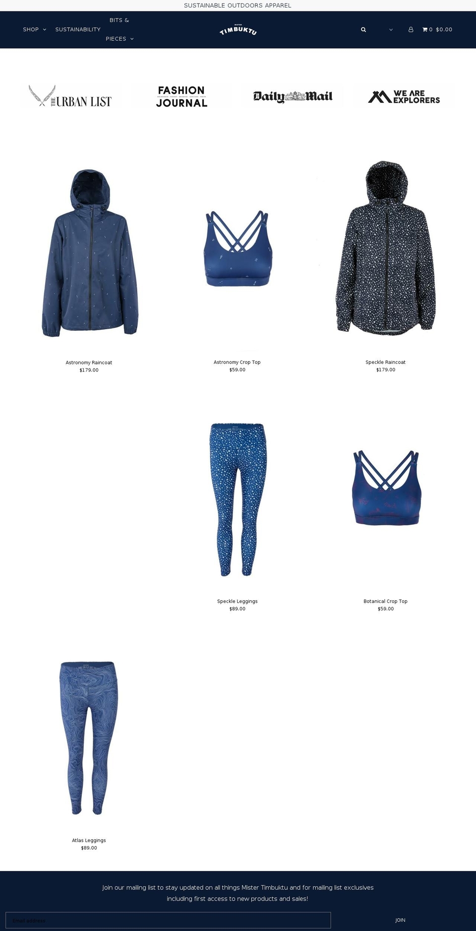 mistertimbuktu.com — Shopify storefront screenshot
