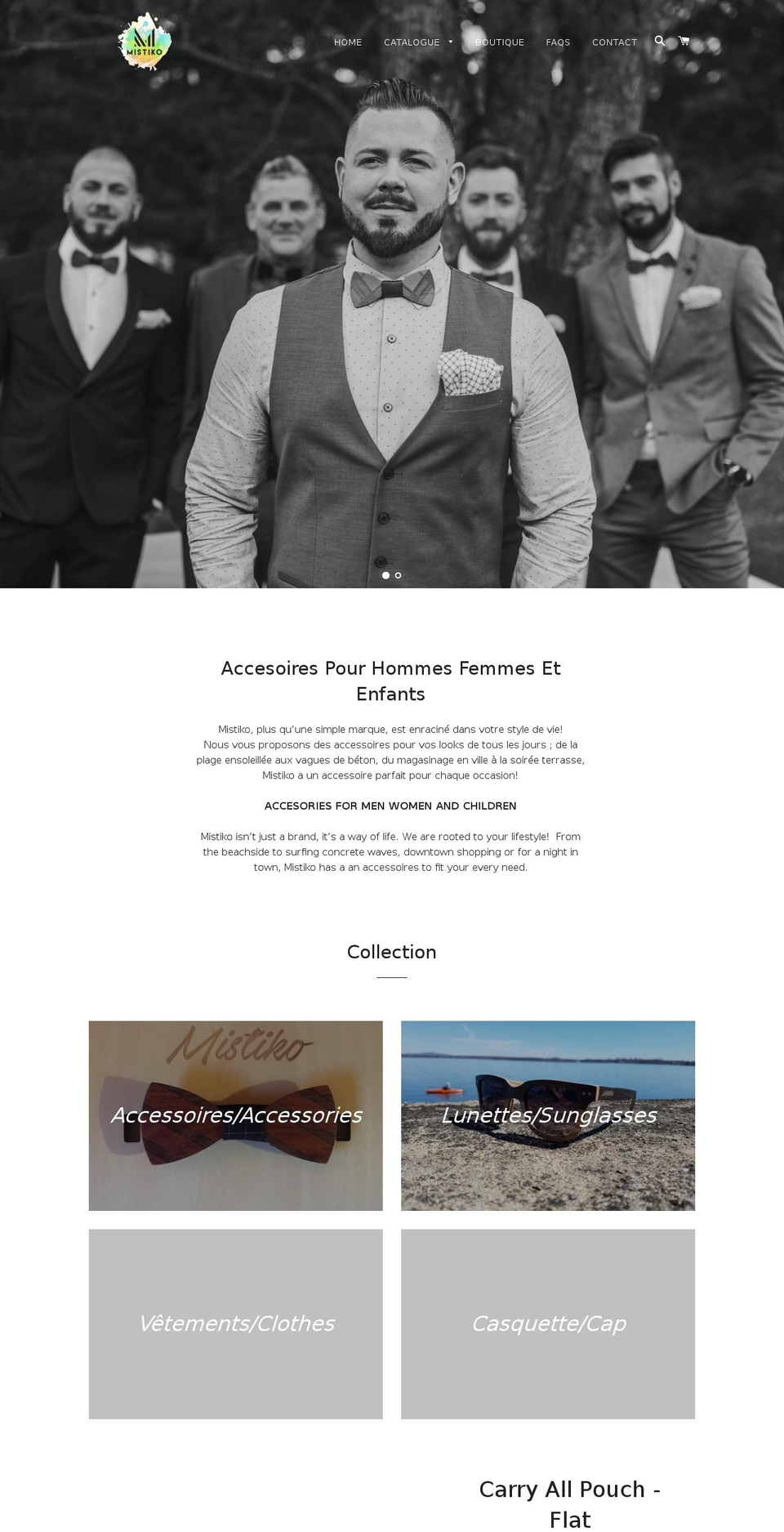 mistiko.ca shopify website screenshot