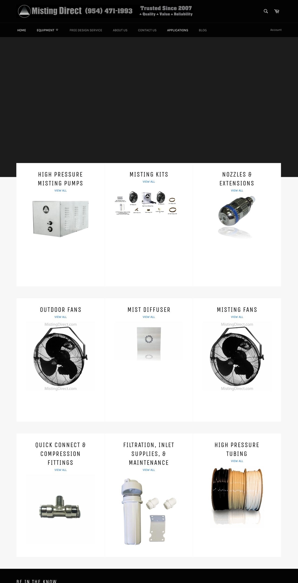 mistingdirect.com shopify website screenshot