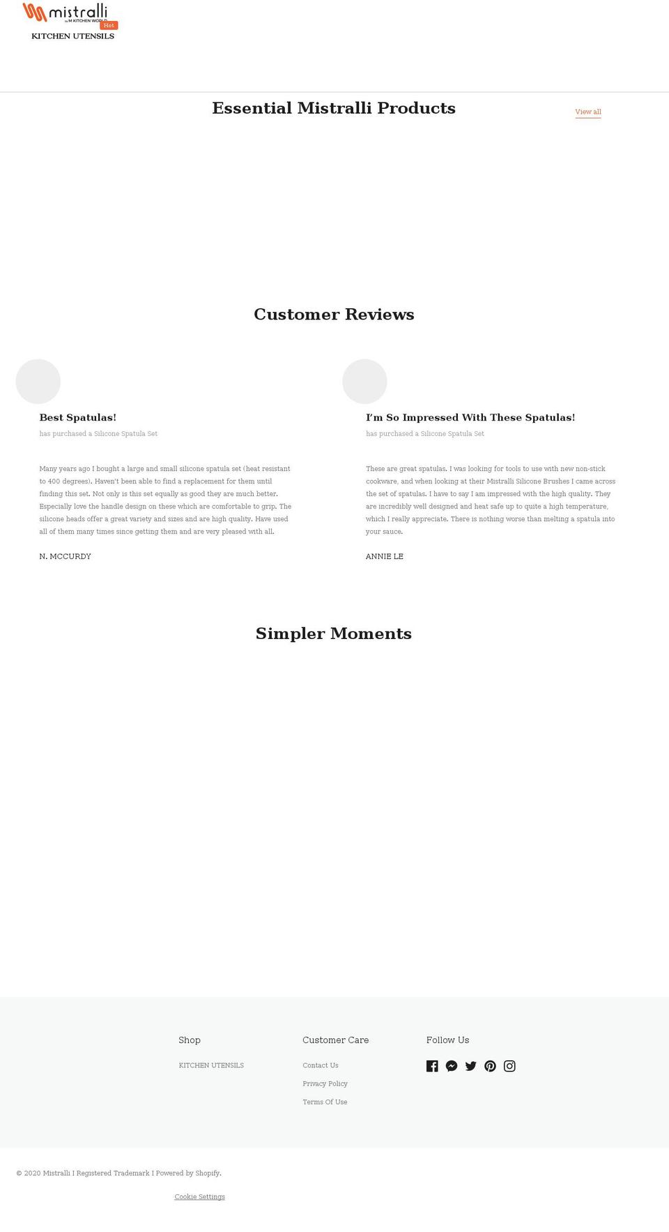 mistralli.com shopify website screenshot
